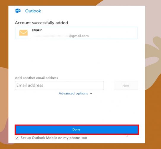 How to Connect Gmail to Outlook Step 19