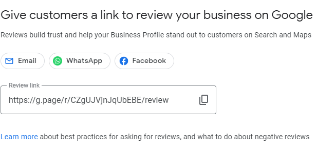 Share The Google Reviews