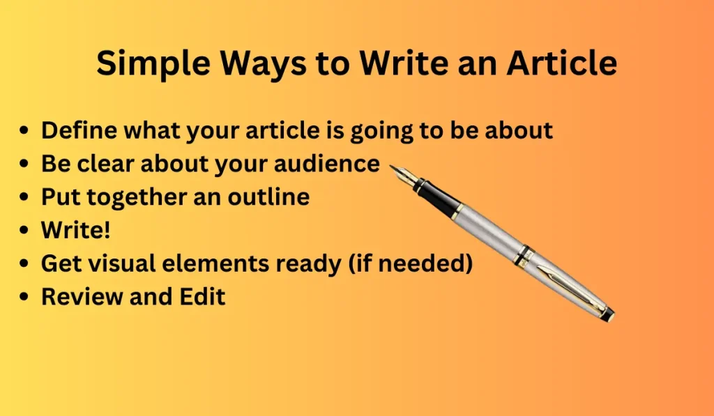 Simple Ways to Write an Article