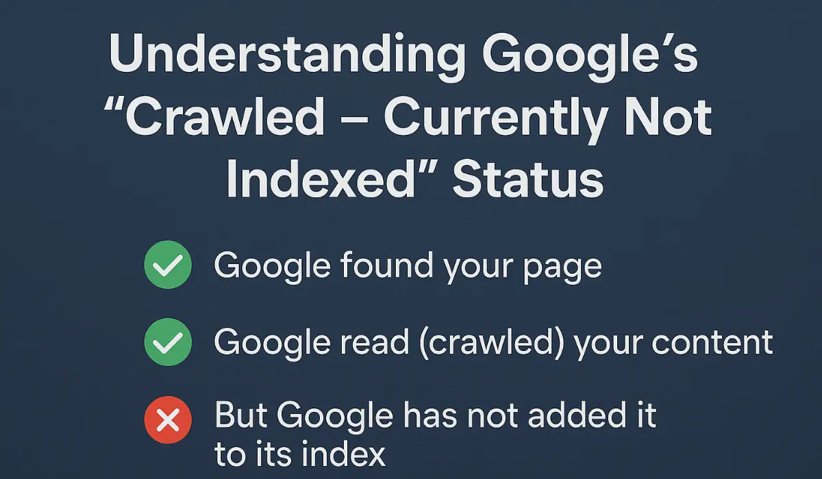 Understanding Google's “Crawled – Currently Not Indexed” Status